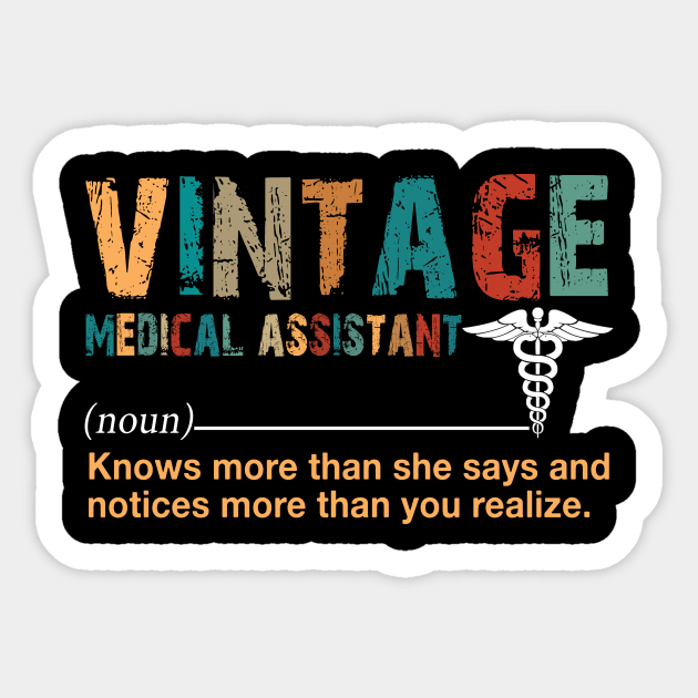 Vintage Medical Assistant Sticker by Ohooha